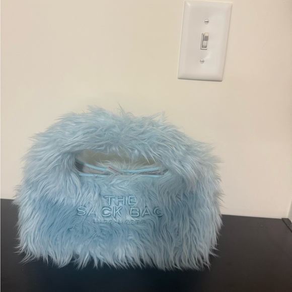 Marc Jacobs Handbags - Marc Jacobs Sky Blue Faux Fur Bag